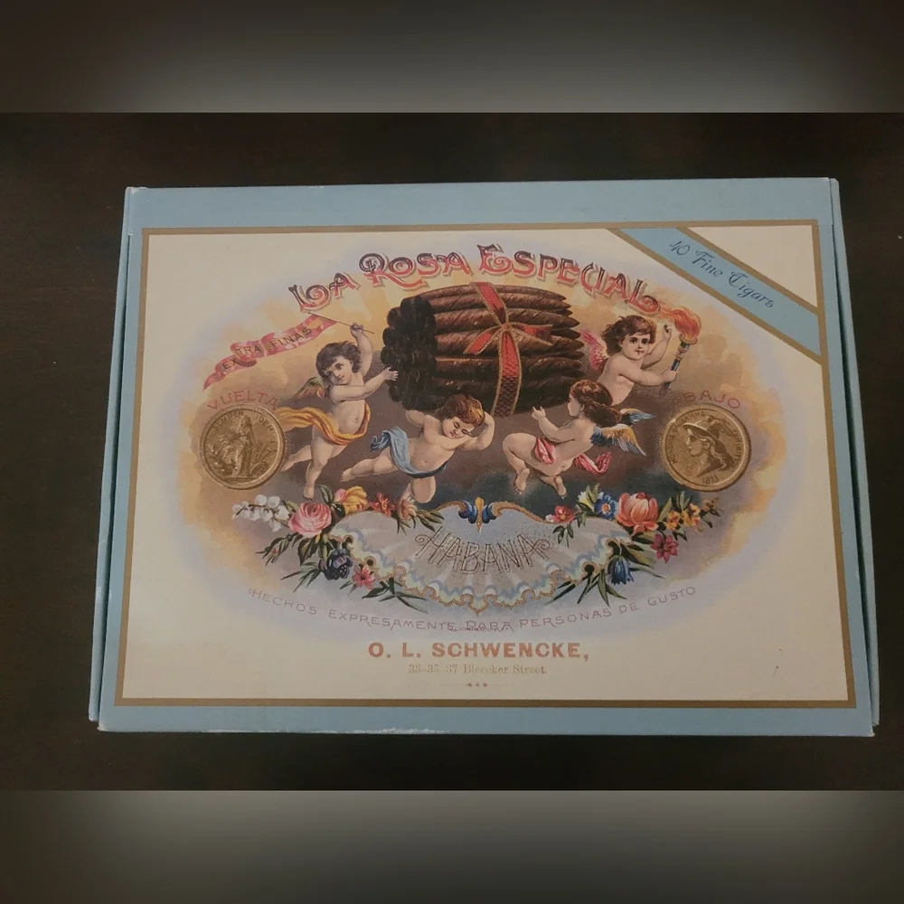 O.L. Schwencke la rosa especial vintage cigar box artsy